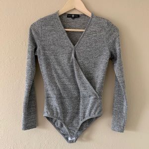 gray heathered bodysuit